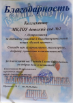 Благодарность за активное участие в благотворительной акции "Белый цветок" 2022 г.